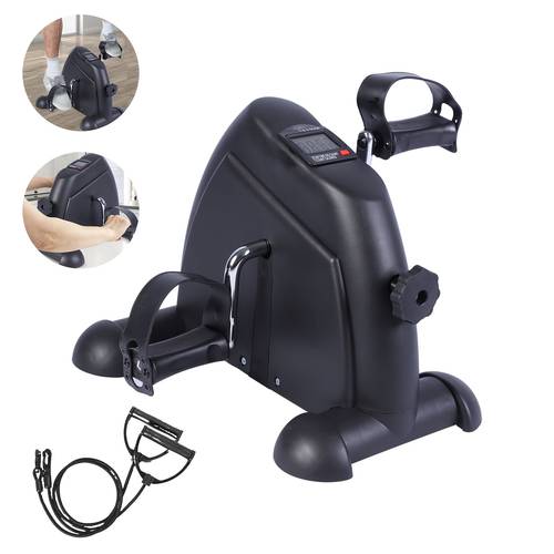 mini exercise bike under desk bike pedal exerciser arm leg pedal exerciser with lcd screen displays ideal for home office apartment dorm living room bedroom workplace indoor fitness training