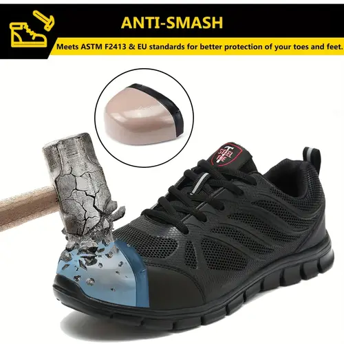 safety shoes womens work shoes light steel head sports anti smash breathable anti puncture protective shoes steel head sports shoes