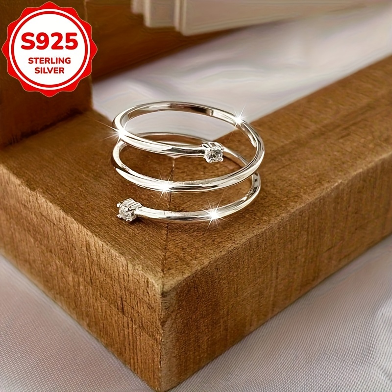 Women's Adjustable Open-End S925 Sterling Silver Ring