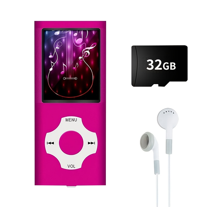 Lettore musicale Dispositivo Presa da 3,5 mm con cordino Scheda di memoria da 32 GB Supporto Mini MP3 per uso esterno
