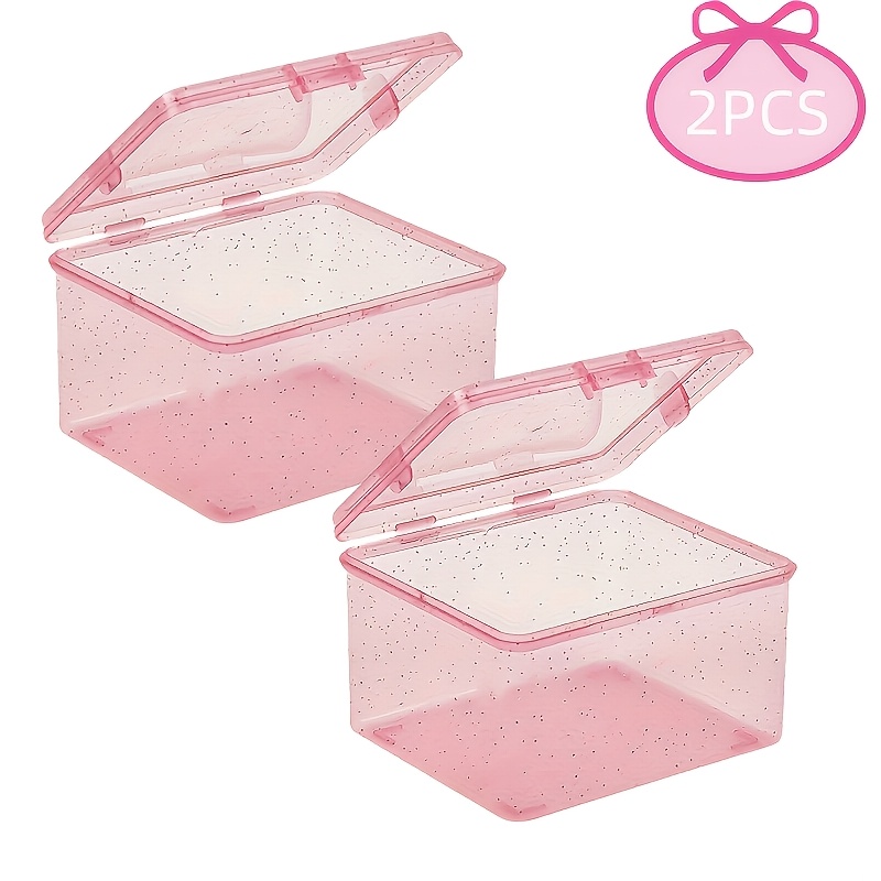 2pcs Minimalist Dust-proof Storage Boxes Desk Organizers Classified Boxes With Lid Dust-proof Design