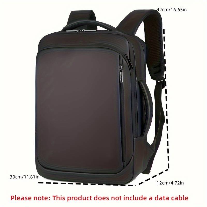 1pc mens backpack multifunctional large capacity business backpack computer bag business faux leather backpack details 0