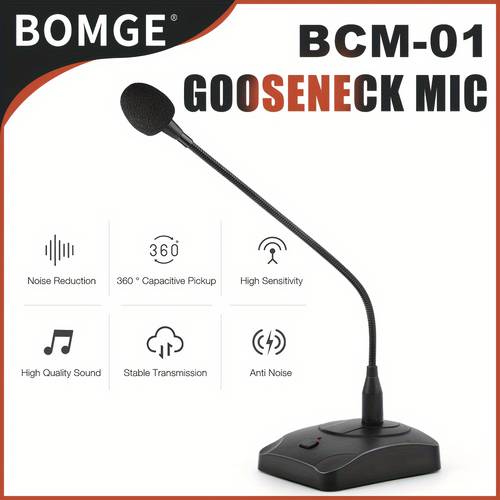 professional wired condenser conference microphone for conference speech for built in 6 35 such amplifiers and mixers