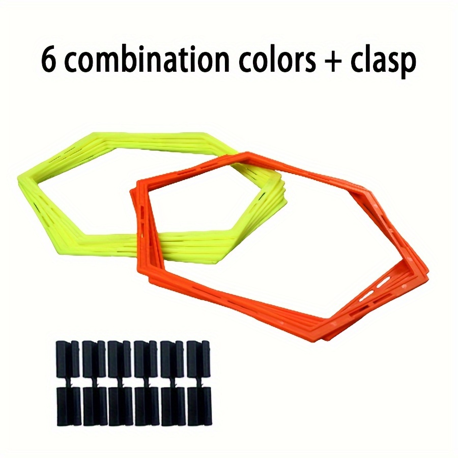 hexagon agility rings sports training durable pe material Temu