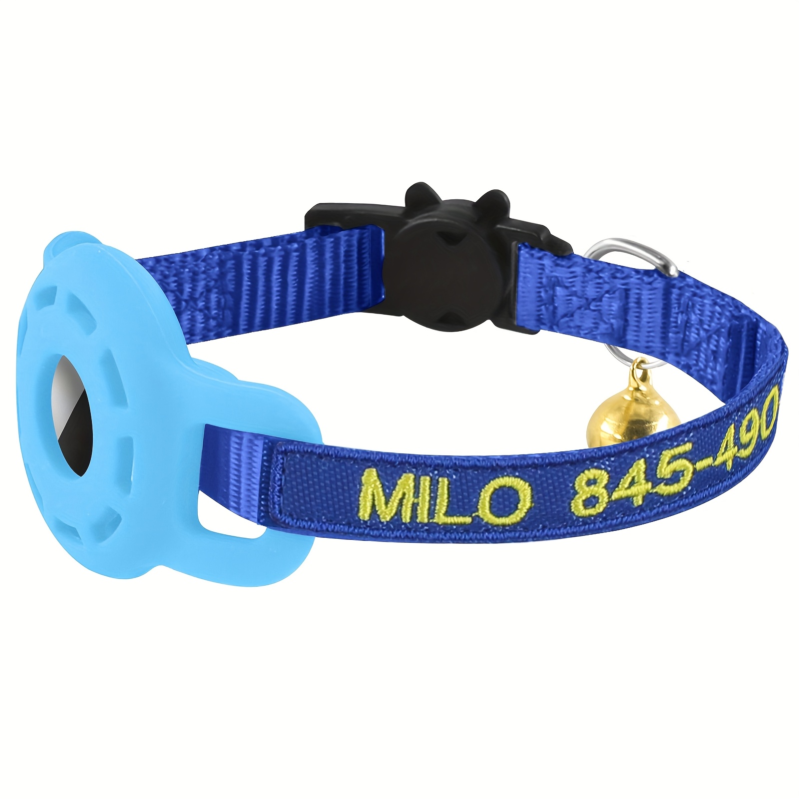TEMU Customized Pet Collars With Embroidered Names And Phone Numbers, Designed To Prevent Loss. Cute And Stylish Personalized Cat Collars With