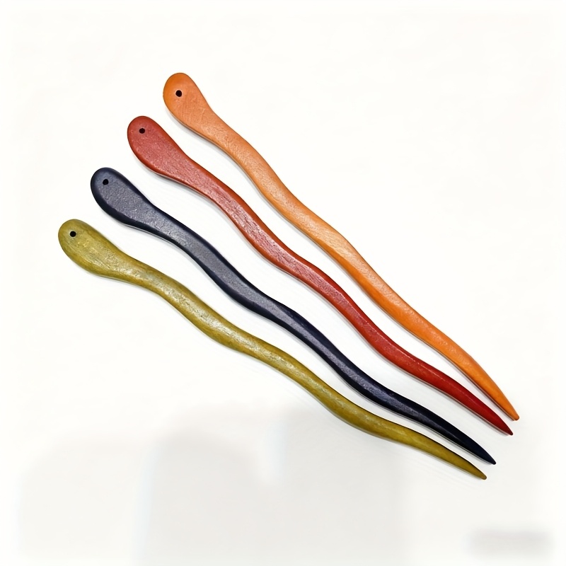 4 Handcrafted Hair Sticks - Elegant Chinese Hairpins, Suitable For Bohemian Or Zen-style Hairstyles - Daily Casual Accessories