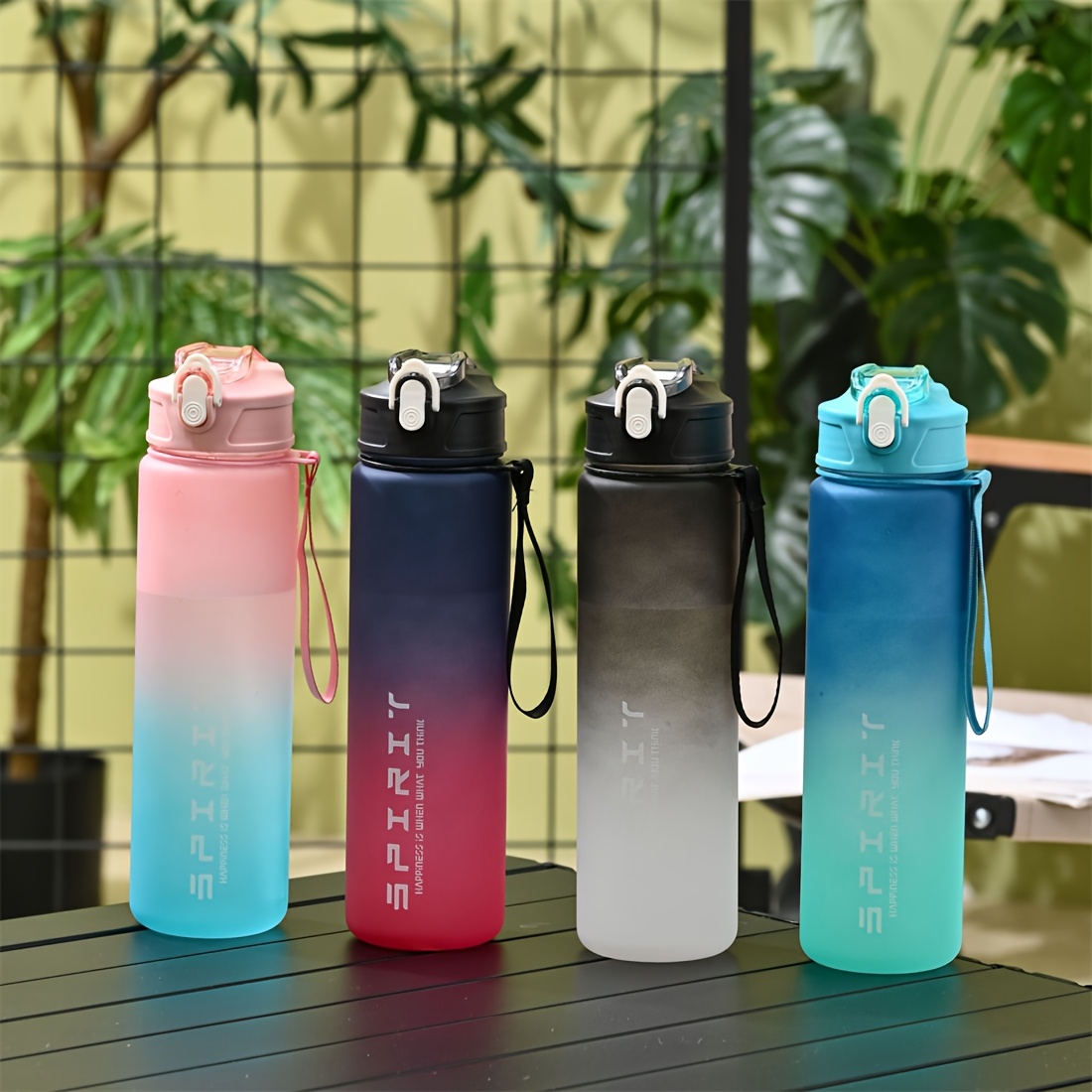 

New Bottle With Straw For Students, 800ml, Suitable For Men And Women, Portable Plastic Cup For Outdoor Sports And .