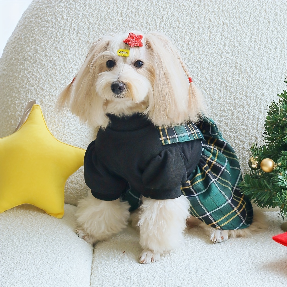 large dog christmas dress Dog Christmas Outfit for Large Dog, Green Deer / 8XL