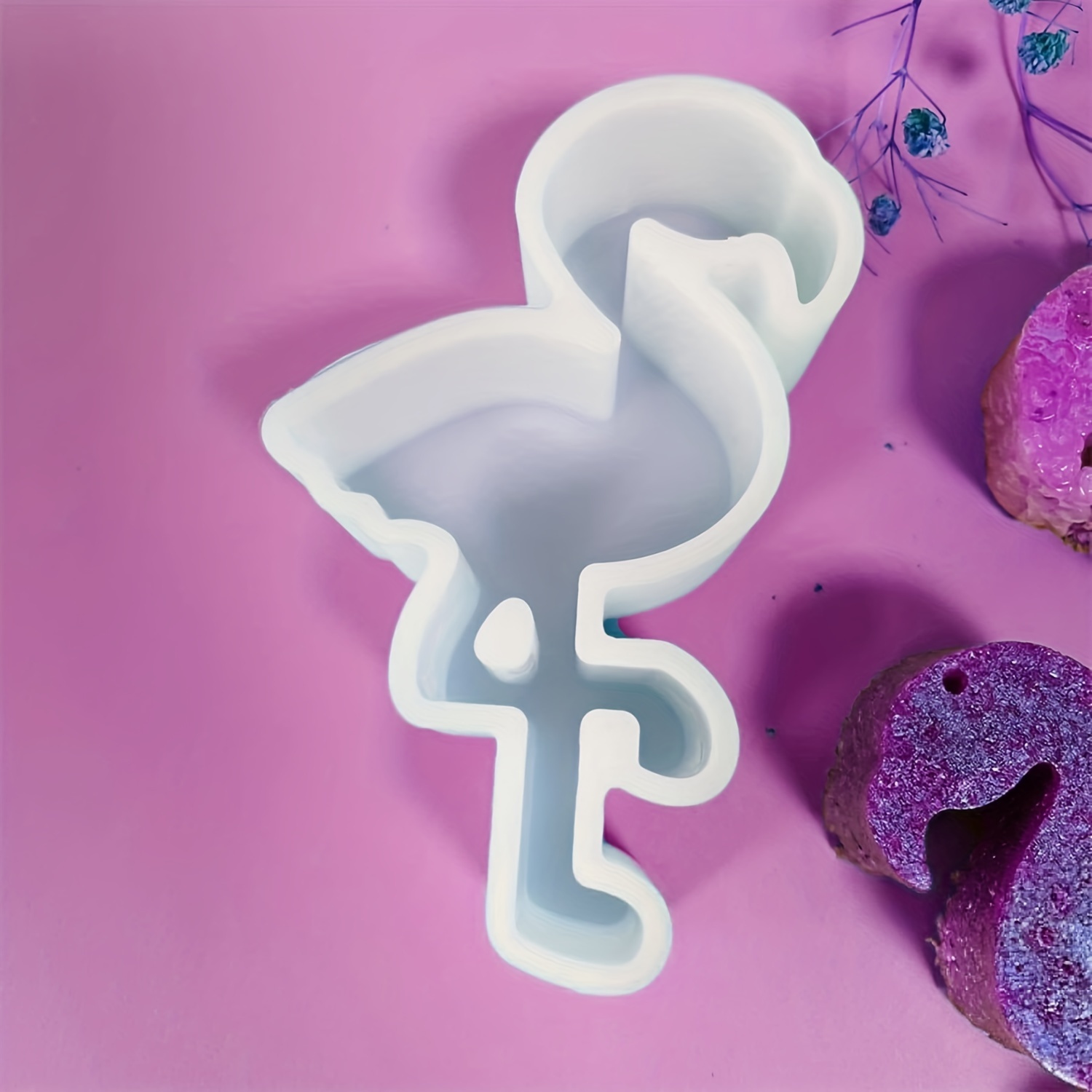 Image of 1pc Flamingo Car Air Freshener Mold, Mold For Car Fragrance Decoration, Suitable For Candles, Soap, And Resin Liquid
