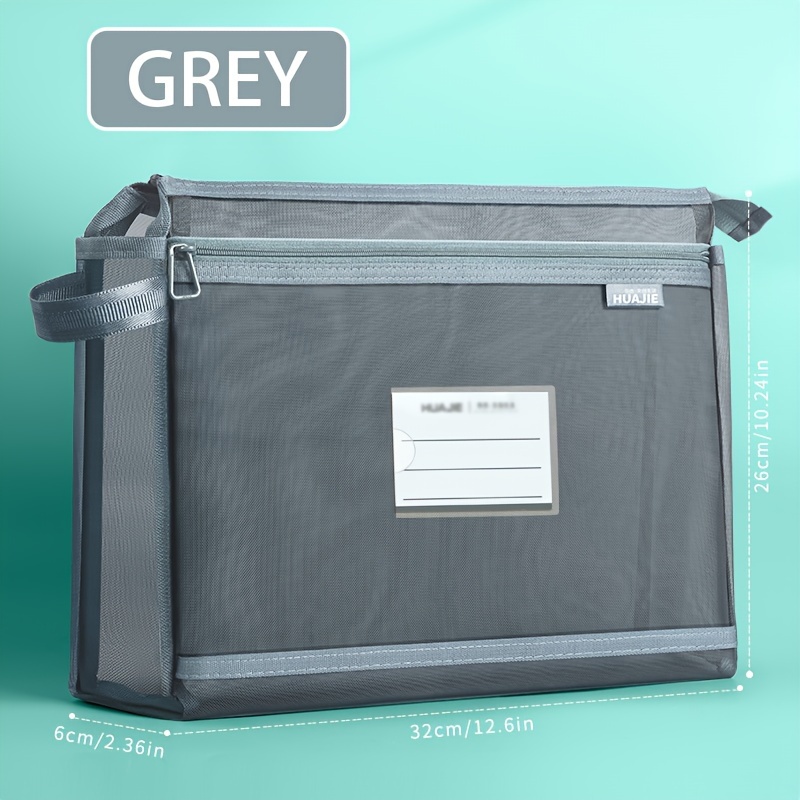 TEMU Carpeta Huajie de capa de gran capacidad y transparente, bolsa de almacenamiento de libros con cremallera, mochila escolar de para tutorías de