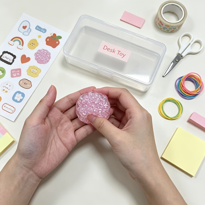 Image of Creative Pink Hand Squeeze Toy, Malleable Handmade Ball, Birthday Party Gift, Classroom Reward, For