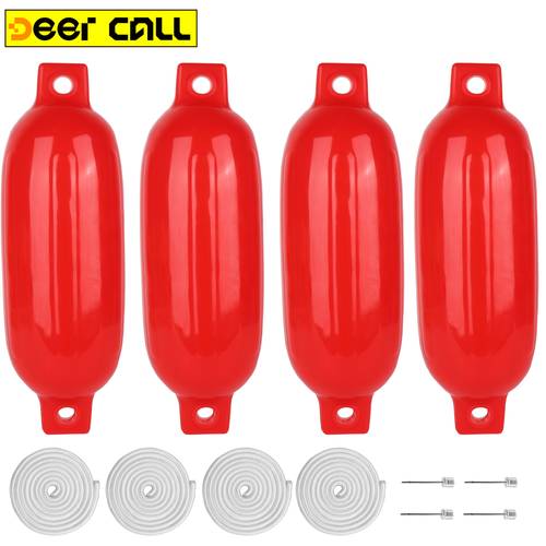 2 packs 4 packs inflatable boat fender set with ribs and lines additions docking yachts and more premium boat buoys pontoon boat bumpers with ropes and pump durable pvc fender marine pwc protection for docking and