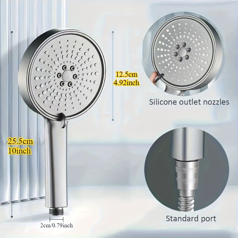 Large 5 Function Shower Head for Enhanced Bathing Experience