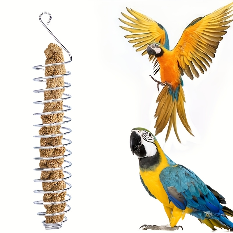 

Stainless Steel Hanging Bird Foraging Feeder - Parrot & Foraging Toy, Natural Foraging Skewer For Health, Ideal For Small Birds, Pet Bird Cage Accessory