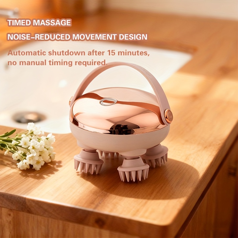 electric cordless hair and scalp massager with kneading 76 massage   handheld portable head massager promotes hair growth deep cleansing and stress relaxation a great gift for  