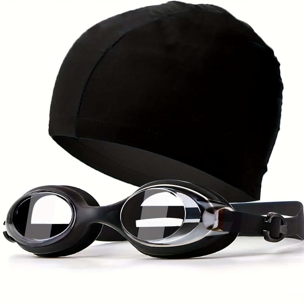 

Goggles And Cap Set: Leak-proof, Anti-fog Swim Goggles For Adults, Suitable For Ages 14 And Up