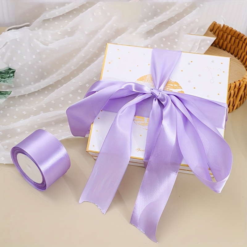 

24 Yards Lavender Satin Ribbon, 1.57 Inch Wide - Elegant Silky Weave For Wedding Favors, Gift Wrapping & Diy Crafts, Valentine's Day, Easter, Thanksgiving, Ribbon For Flower Bouquet