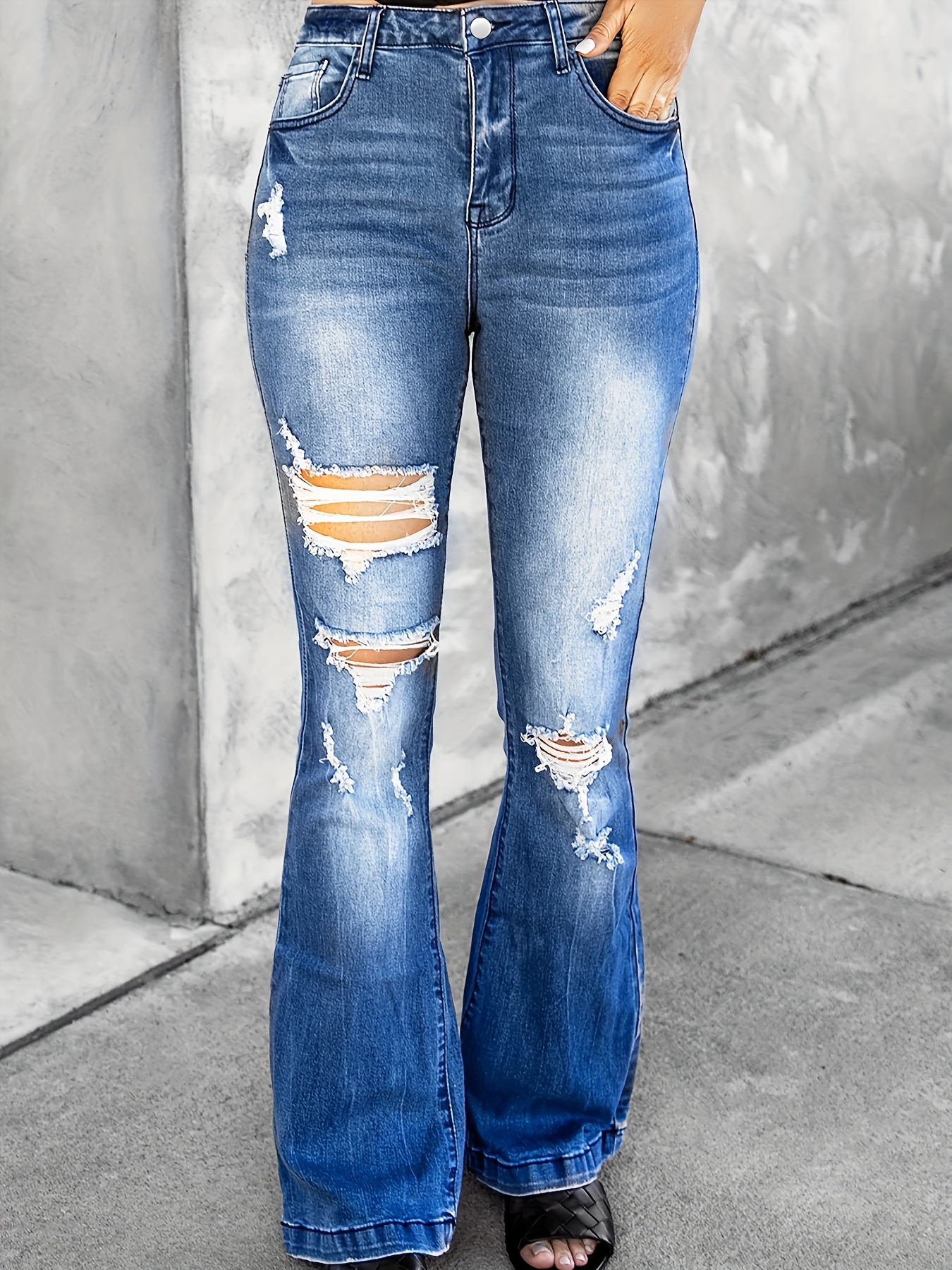 Amazon Pantalones Acampanados Para Mujer Ramidos Pantalones