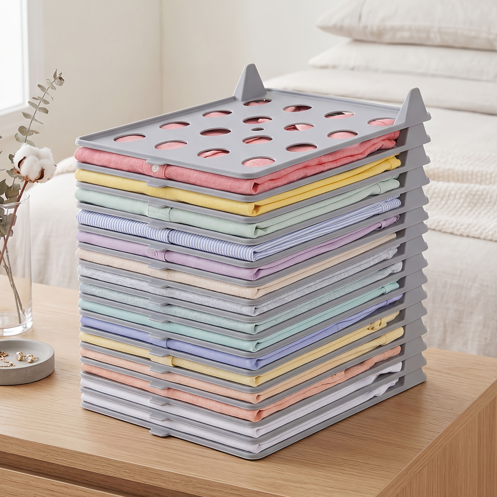 TEMU 20 piezas de tablero de ropa plegable resistente y de carga, estructura con material y artesanía , versátil resistente a manchas y al