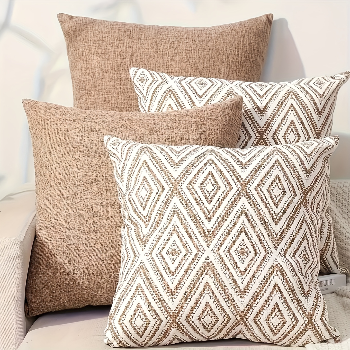 2d 4pcs throw pillow covers 17 x 17 inch bohemian Temu