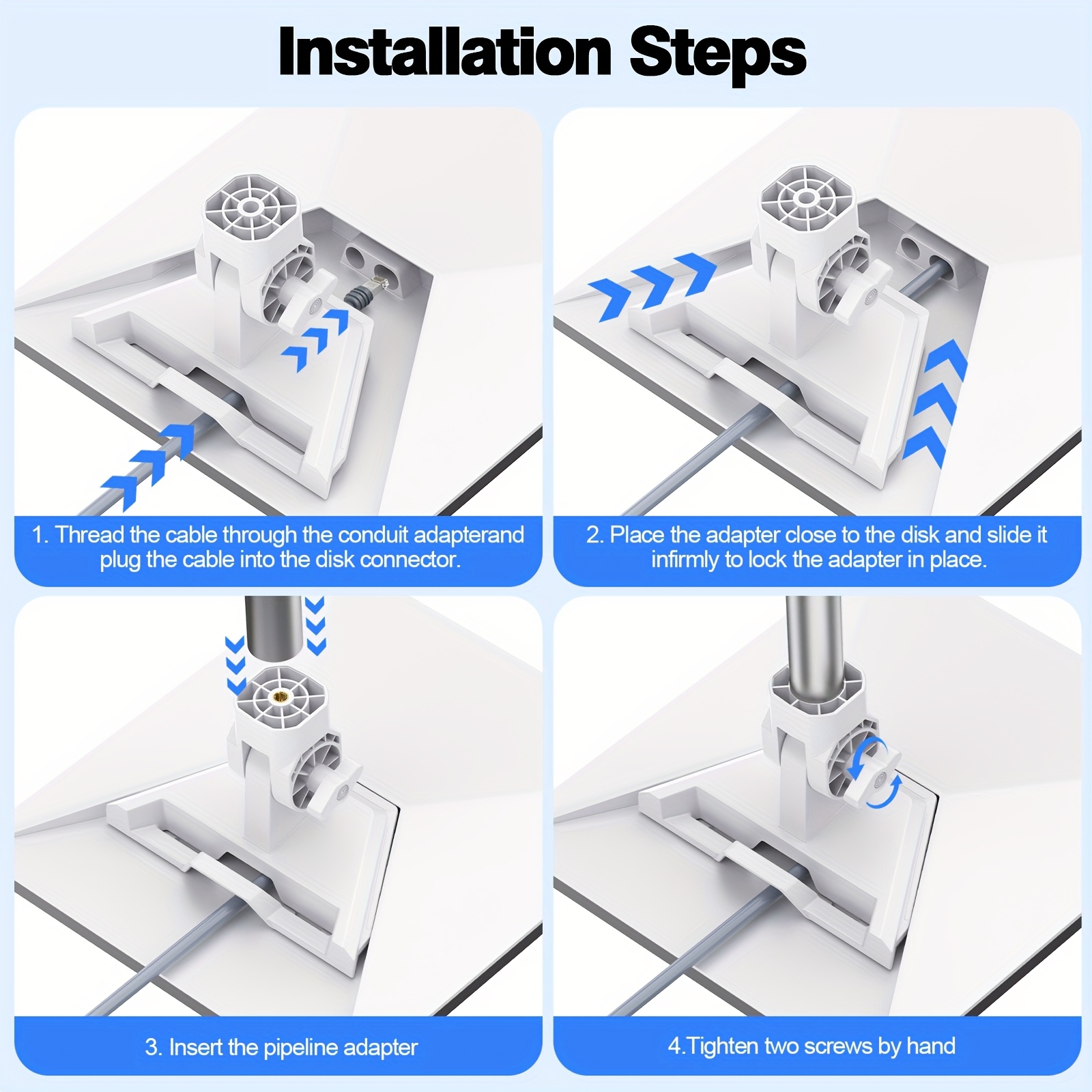 Support Trépied Starlink Mini avec Adaptateur Vis 1/4", Pied Télescopique Réglable en Hauteur & Tête Balle Inclinable à 360° – Image 8