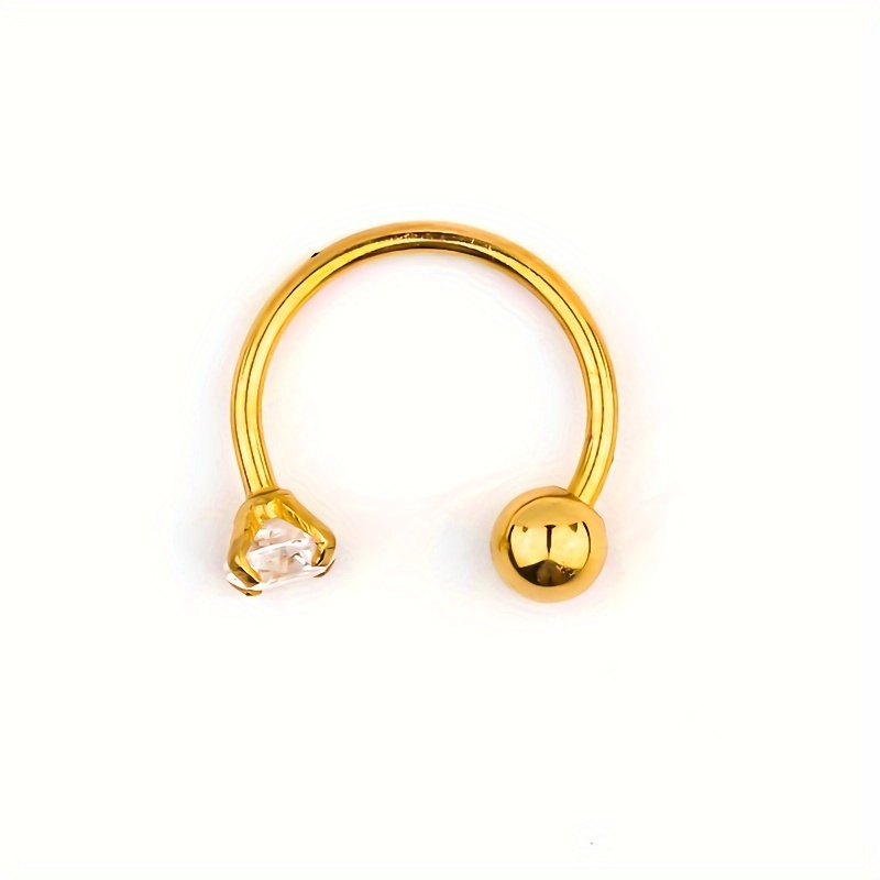 Stainless Steel C Zirconia Earrings for Daily Style