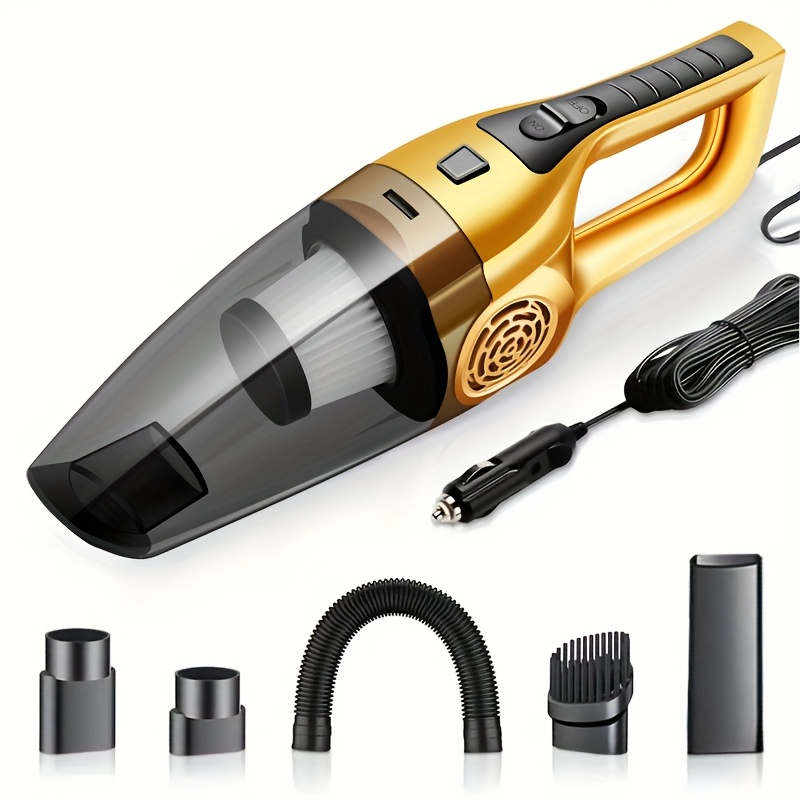 TEMU Car Handheld Portable Vacuum Cleaner, Car Vacuum Cleaner, Home Use Mini Vacuum Cleaner 12v Wired, Without Battery