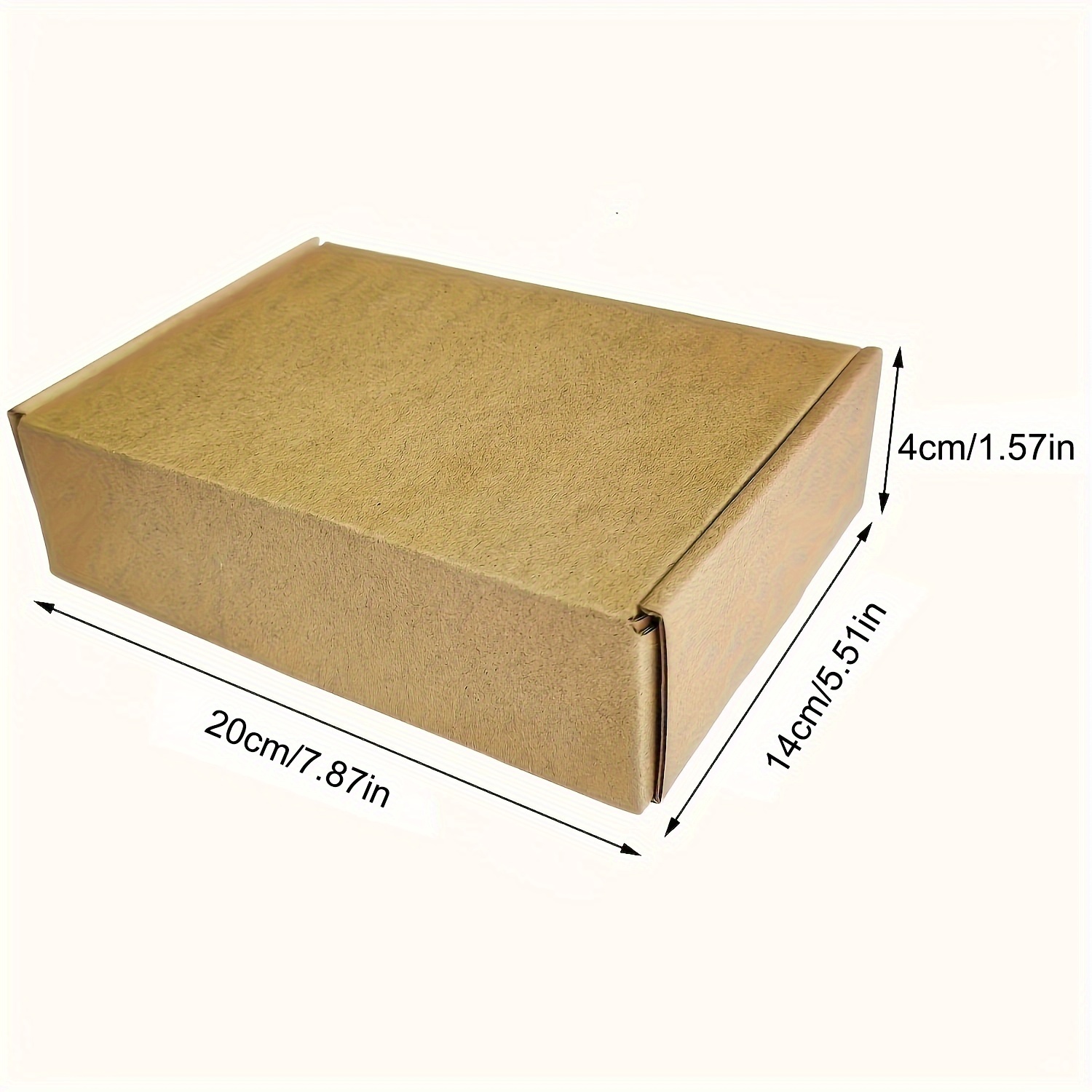   60pcs 7 87x5 51x1 57in mailer shipping box packing box corrugated cardboard   layer extra hard corrugated paper box 1