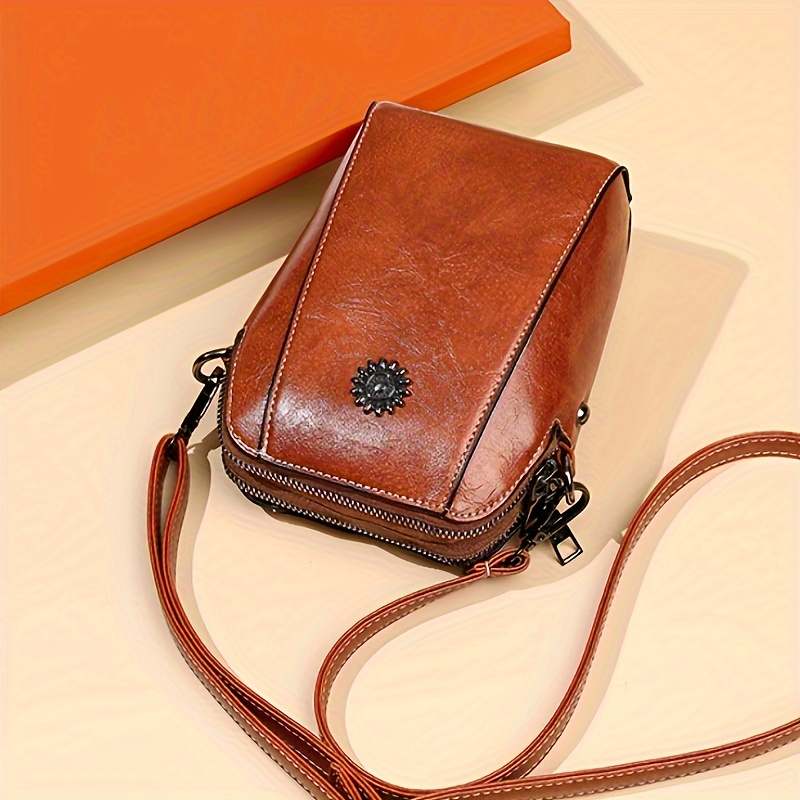 

New Autumn Fashion Soft Leather Mobile Phone Bag For Women, Mini Mini Bag, Fashion Vertical Style, Small Bag For Putting Mobile Phones