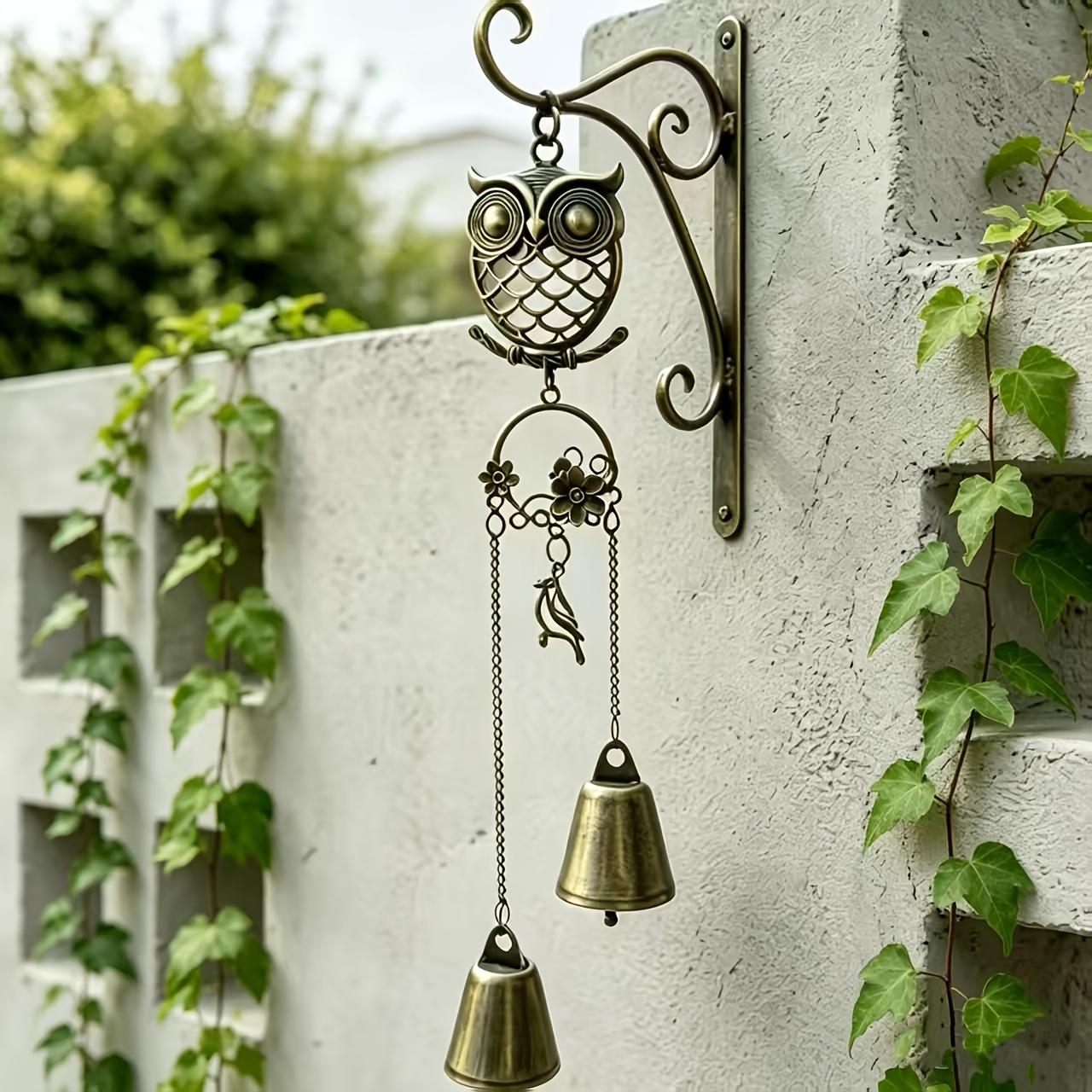 TEMU Carillon Éolien Double de Forêt en Métal, Décoration de Porche et de Porte, Ornements de Noël, Thanksgiving, Amis, Cadeau Commémoratif de