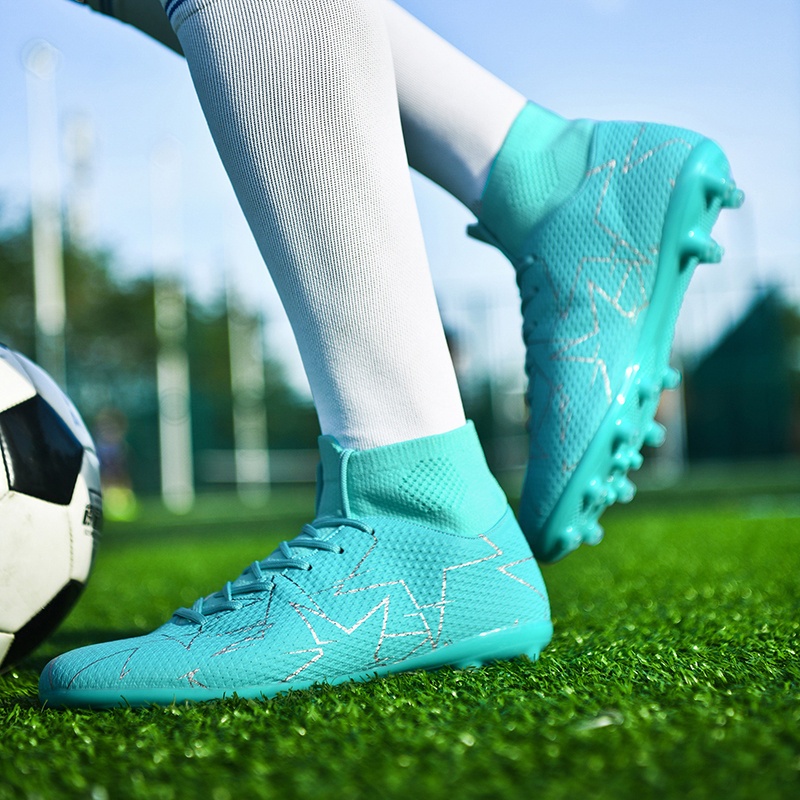 Botas de Fútbol AG con Tachuelas para Hombre y Mujer, Zapatos Deportivos Ligeros Para Entrenamiento al Aire Libre en Competiciones Adulto