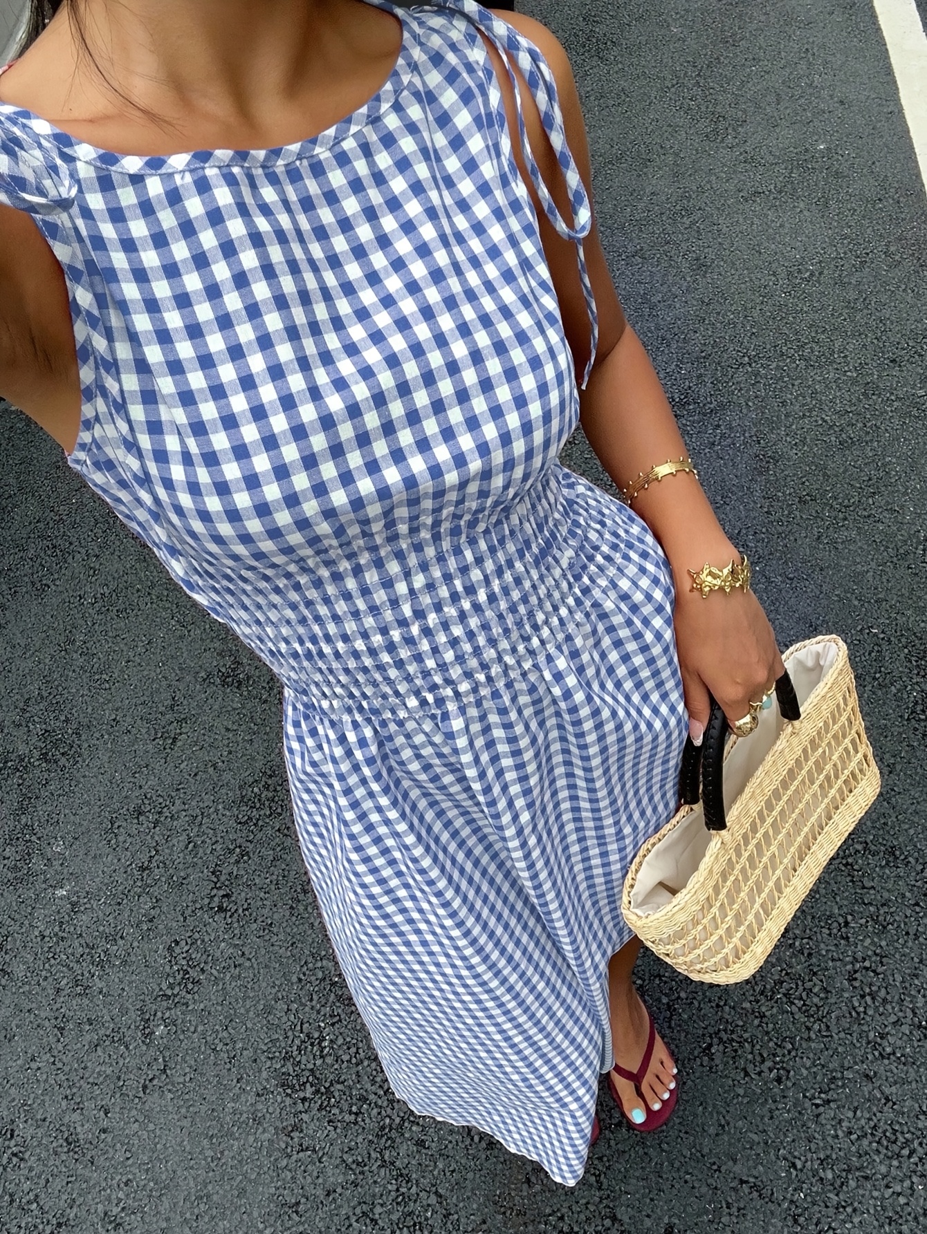gingham dress sold on Temu Australia
