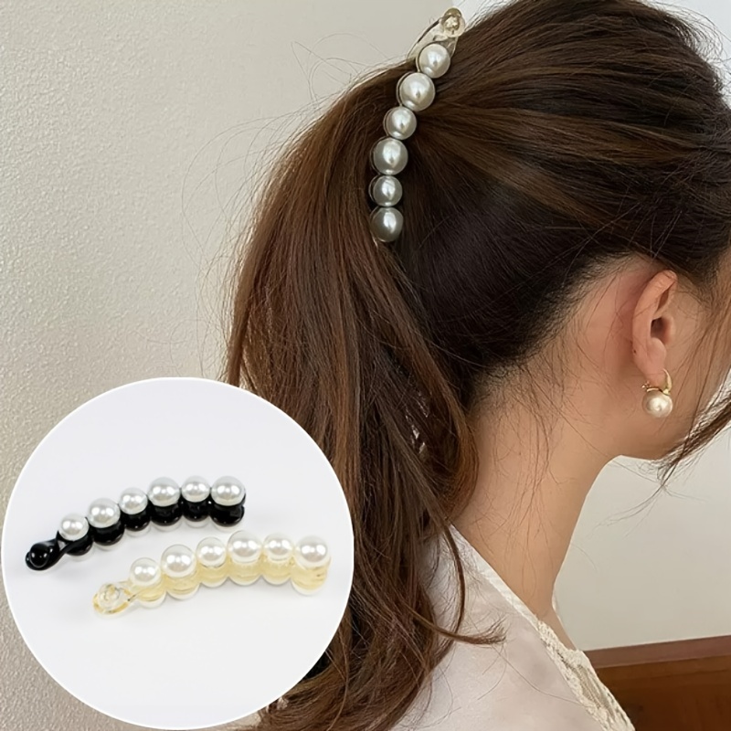 

1pc Pearl Decor Hair Clip, Elegant And Hairpin, Suitable For Women