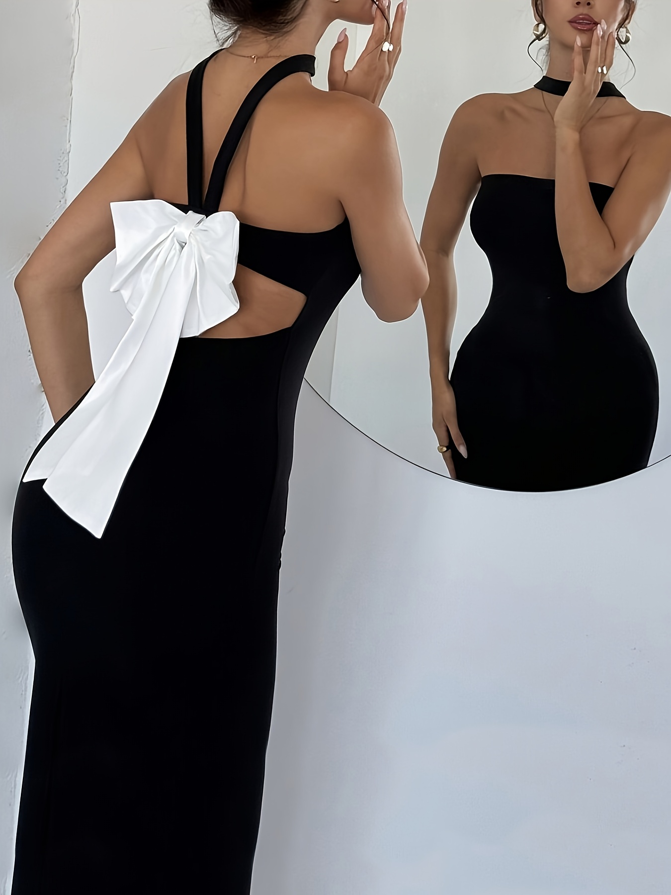 bodycon dress with bow Letty main image 0