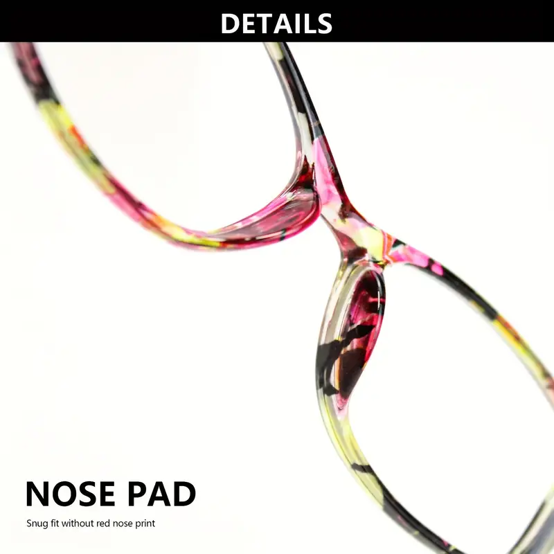8pcs womens floral reading glasses with anti glare blue light blocking lenses 1 0 to 4 0 magnification multi floral patterns purple teal for computer phone books use ideal gift for book lovers professionals sturdy eyewear multipack protection stylish optical wear vision support Product details 5