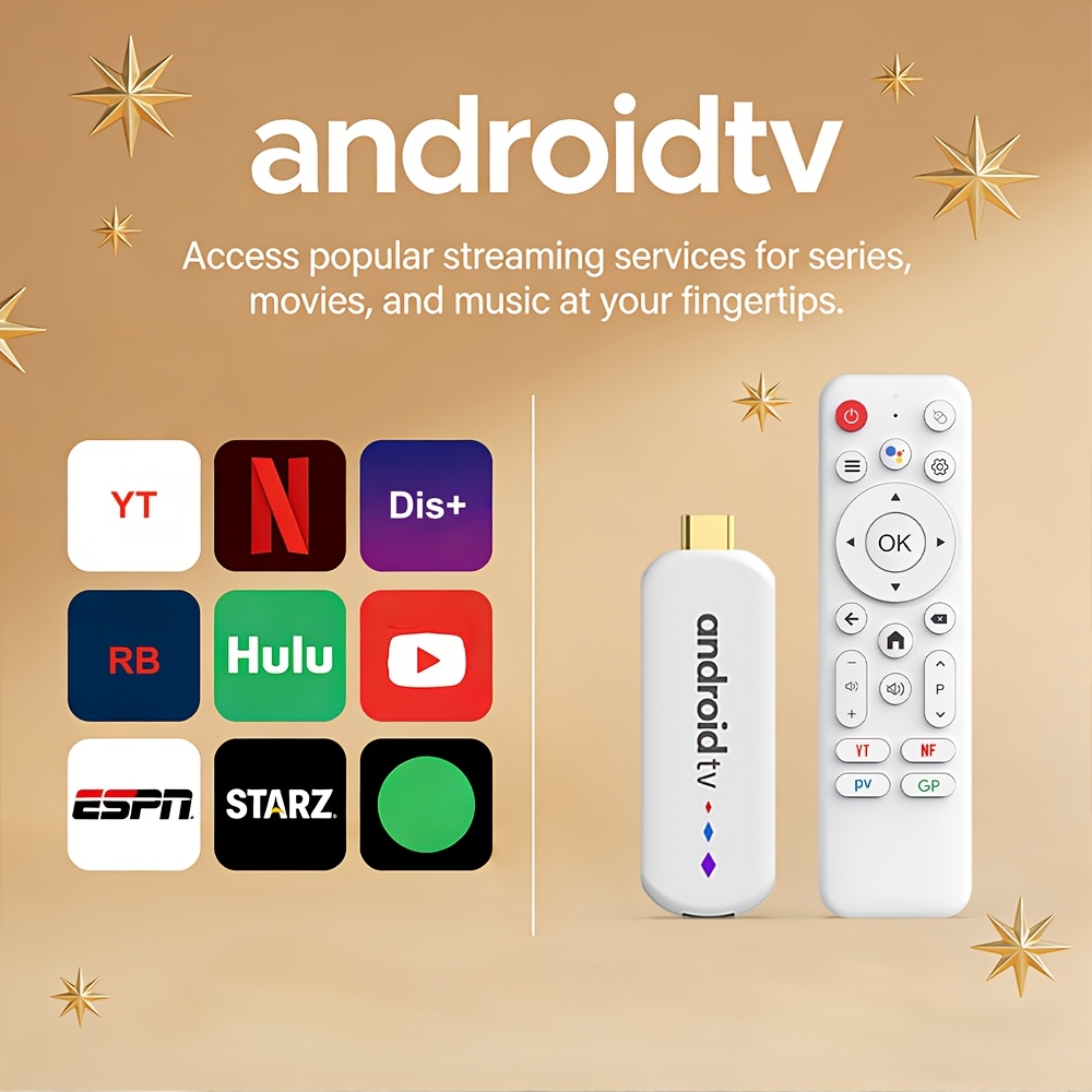 H96 Max НОВ Android 14 Smart Control TV Stick с гласово управление, 4K Ultra HD, 2GB RAM 16GB ROM, 64-bit AllWinner, 3D USB Type-C, Dual 2.4/5GHz Wi-Fi 6, Wireless 5.0, Интелектуален контролен интерфейс, Mini USB конектор, USB захранване, ≤36V - Умен стрийминг медиен плейър