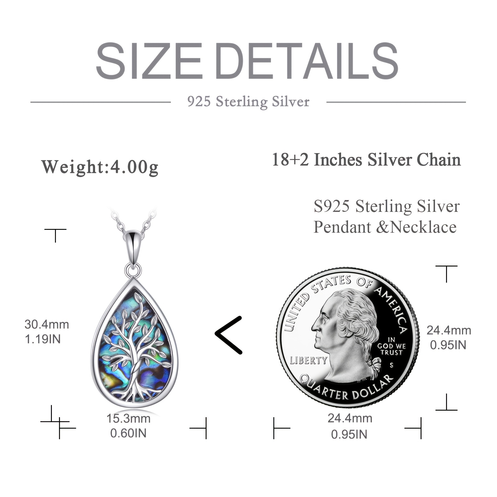 925 Silver Tree of Life Necklace for Women