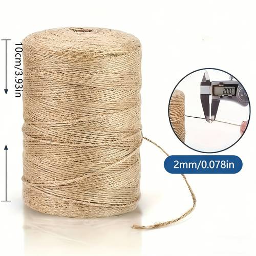 2mm 600 feet natural rope heavy duty garden twine suitable for crafts gift wrapping gardening bundling and projects