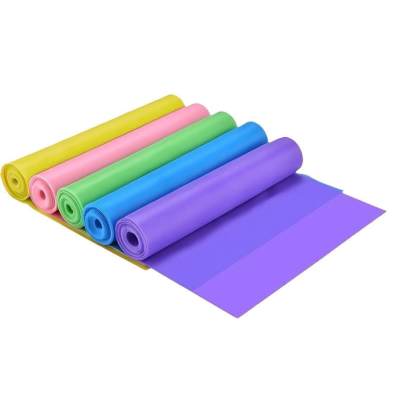 TEMU Ensemble de 3 bandes élastiques de sport de couleurs assorties, bande de résistance à 5 niveaux, idéale pour les exercices de fitness, la