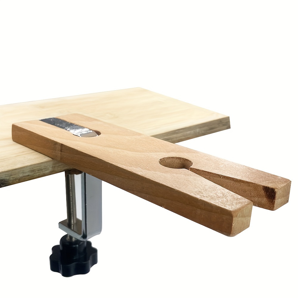 

1pc Clamp-style Wooden Workbench Clamp For Jewelry Workbench, Holding Iron Clamp For Beating And Modeling, Wooden Table Plug For Beating Tools
