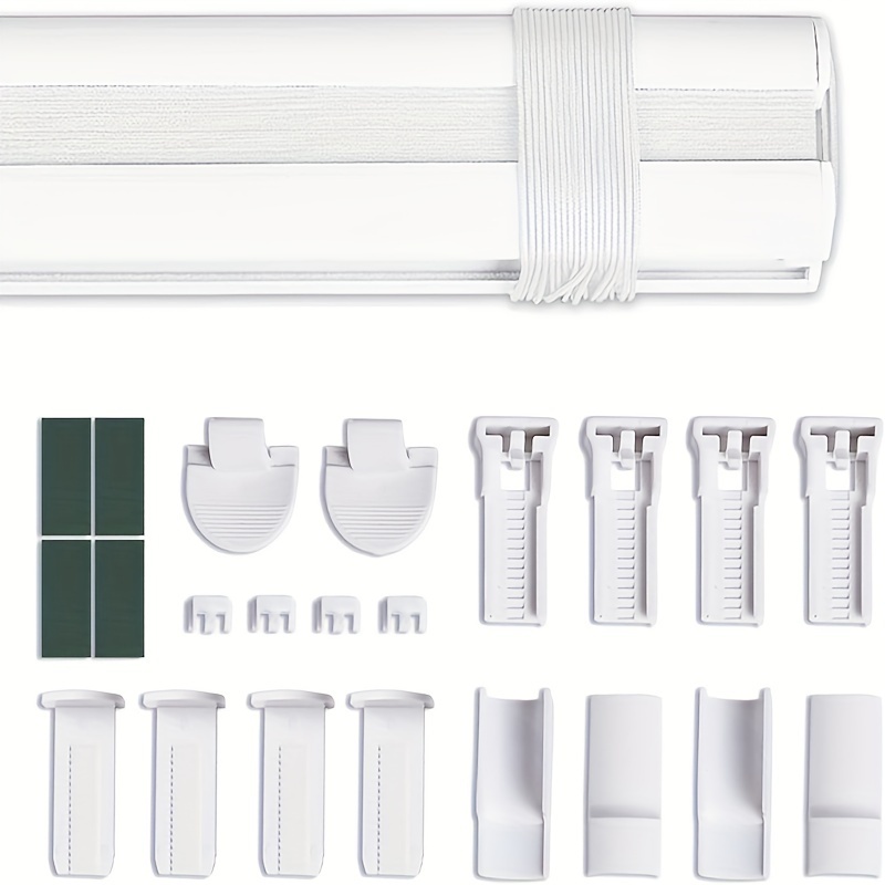 Image of No Drawstring Pleated Curtain, No-punch Pleated Curtain Finished Curtains, Blinds (unit: Cm)