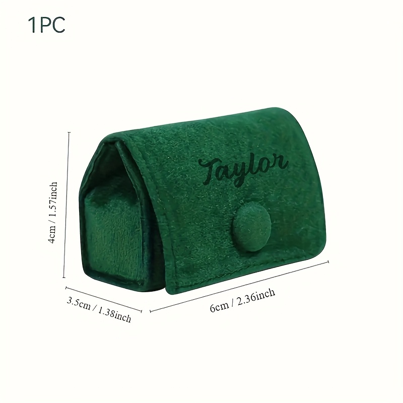 Personalized Flocked Jewelry Box with Custom Name, Elegant Gift