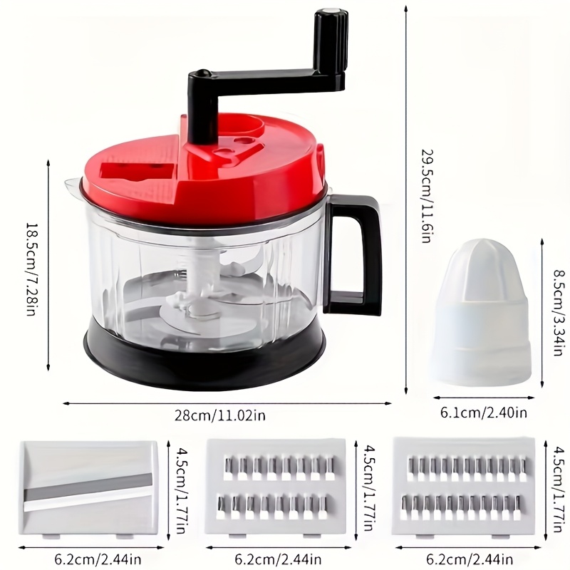 TEMU Manual Meat Grinder, Household Hand Mixer, Dumpling Filling And Vegetable Grinder, Meat Mixer 3.7qt High-capacity