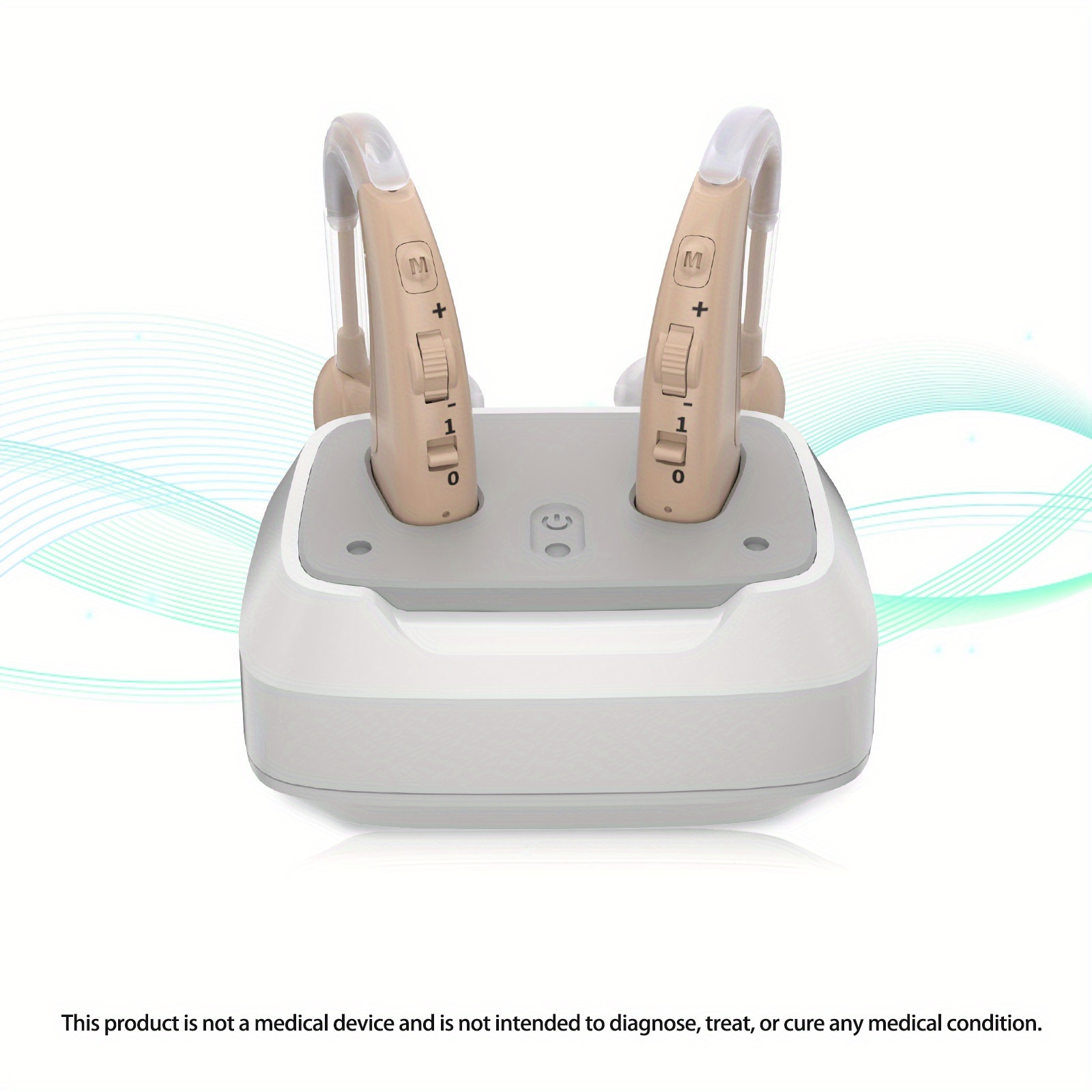 Delmicure Sound Amplifiers for Adults, Rechargeable with Charging Dock, Hearing Amplifiers with Noise Cancellation, Portable Suitable for Daily Life, Lightweight Design All-Day Comfort, Fast Charging, Clear Sound for Business, Travel, Study, Binaural
