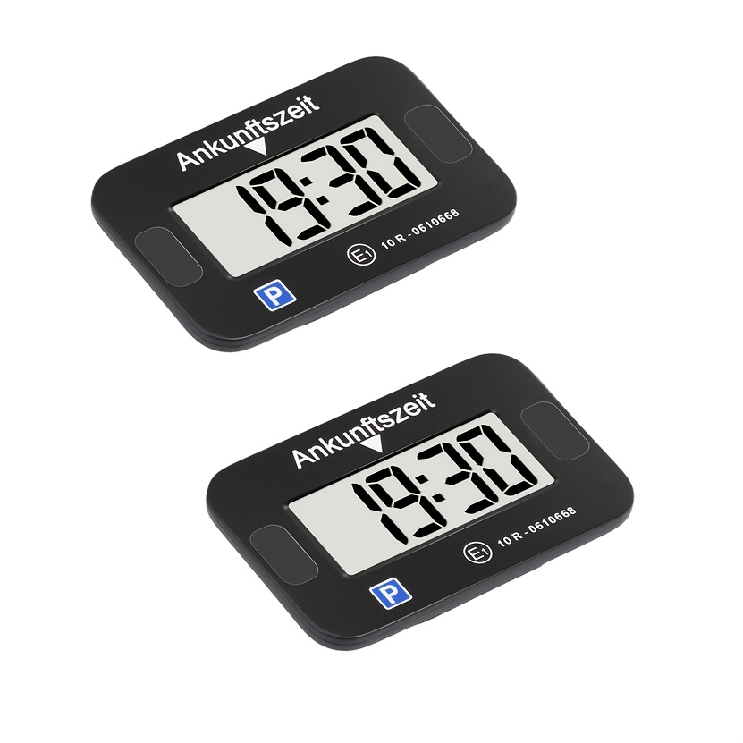 Image of 1-pack Timer With Magnet, Minimalist Black, Digital Led Display Parking Timer, With Switch, Countdown Timer, Square, Suitable For Multi-scene Parking Disc