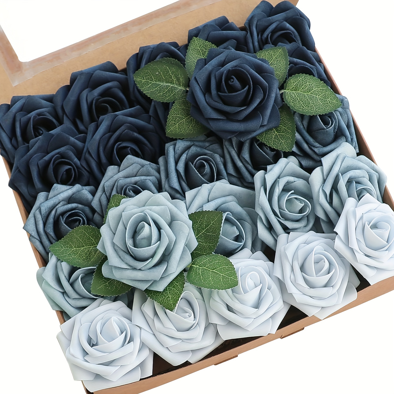 

Artificial Flowers 25pcs Real Looking Dusty Fake Roses With Stems For Diy Wedding Bouquets Bridal Shower Floral Centerpieces Party Tables Decorations