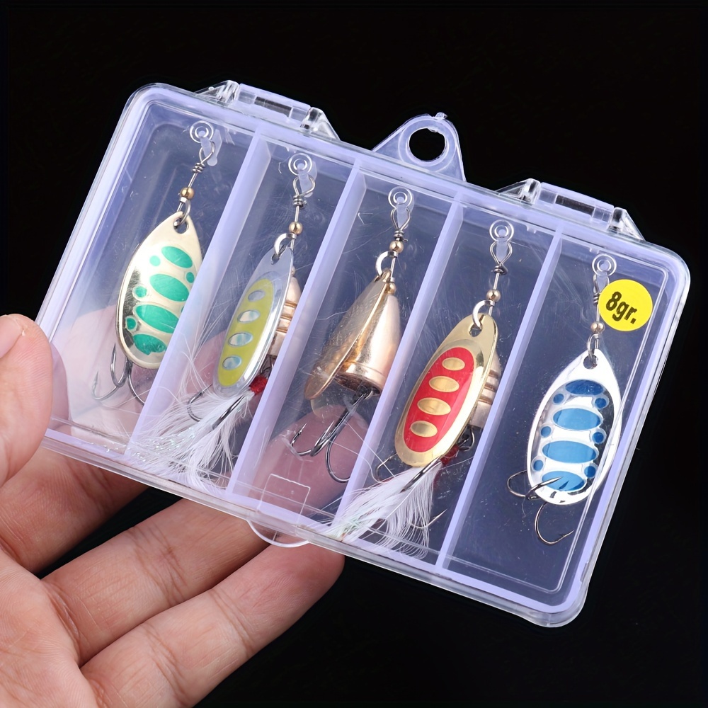 

5pcs Color Spinner Baits - Iron Fishing Lures For Hunting & Fishing