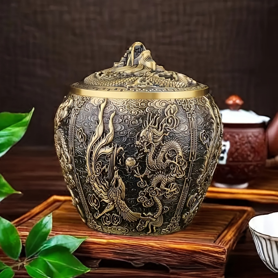 1pc luxury brass dragon and     intricate chinese   moisture proof ideal for indoor outdoor decor perfect gift for valentines day fathers day mothers day easter indoor decoration artistic   detailed   0