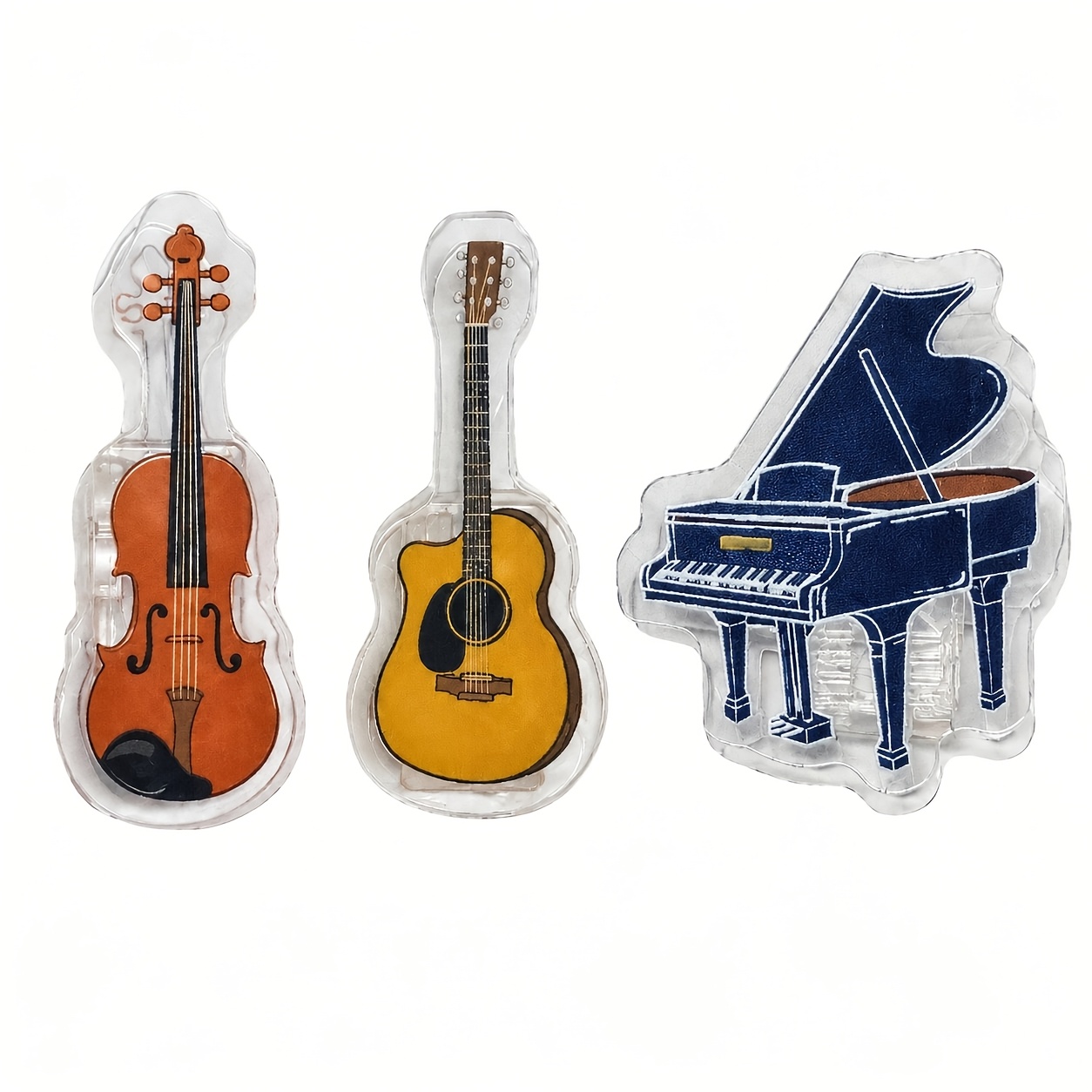 TEMU 3pcs Set Of Transparent Acrylic Music Score Clips, Suitable For Musicians' Piano, Guitar, Violin Sheet Music Holders