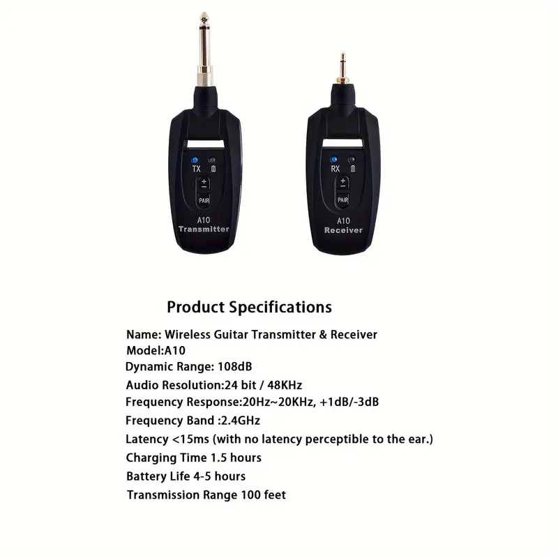Sistema Wireless Aklot Per Chitarra Elettrica 2.4GHz – Trasmettitore E Ricevitore, Comodo E Senza Cavi - Foto 2